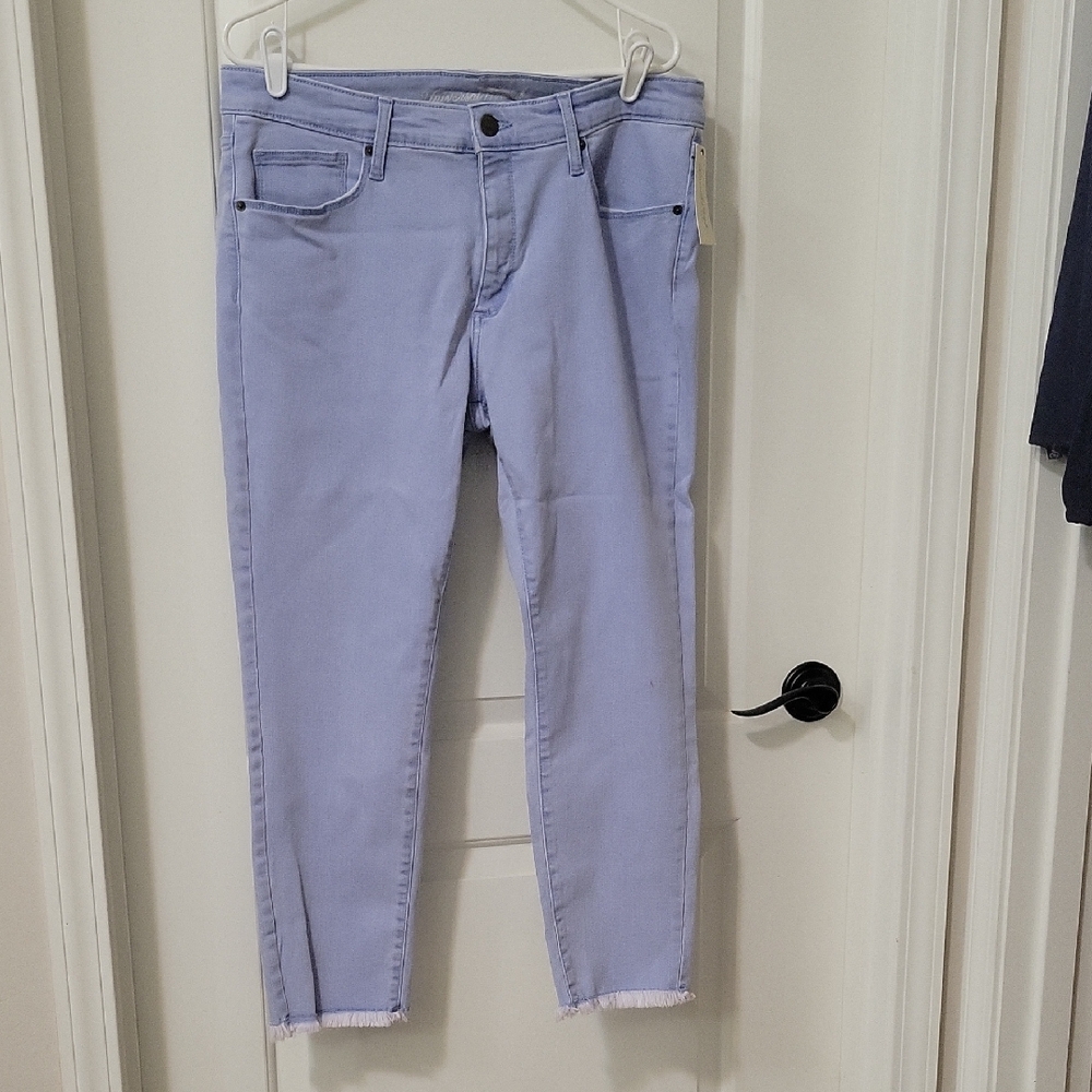 Women's Plus size Light Blue Crop Jeans